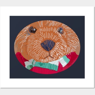 Retro Teddy Bear Portrait Close Up Posters and Art